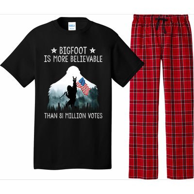 Bigfoot Is More Believable Than 81 Million Votes USA Flag Pajama Set