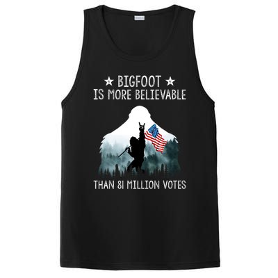 Bigfoot Is More Believable Than 81 Million Votes USA Flag PosiCharge Competitor Tank