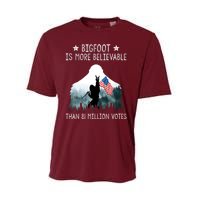 Bigfoot Is More Believable Than 81 Million Votes USA Flag Performance Sprint T-Shirt