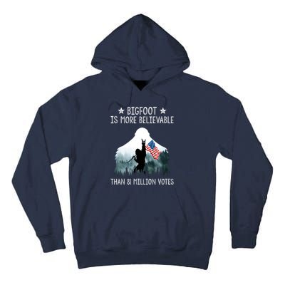 Bigfoot Is More Believable Than 81 Million Votes USA Flag Tall Hoodie