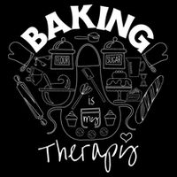 Baking Is My Therapy Apron Gloves Scoop Cup Cake Bakeaholic Cool Gift Drawstring Bag