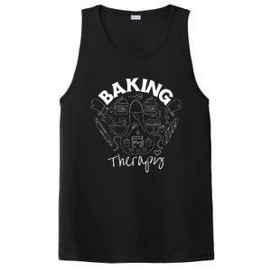 Baking Is My Therapy Apron Gloves Scoop Cup Cake Bakeaholic Cool Gift PosiCharge Competitor Tank