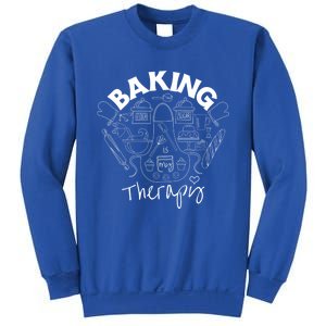 Baking Is My Therapy Apron Gloves Scoop Cup Cake Bakeaholic Cool Gift Sweatshirt