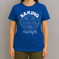 Baking Is My Therapy Apron Gloves Scoop Cup Cake Bakeaholic Cool Gift T-Shirt