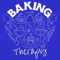 Baking Is My Therapy Apron Gloves Scoop Cup Cake Bakeaholic Cool Gift T-Shirt