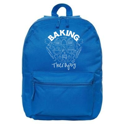 Baking Is My Therapy Apron Gloves Scoop Cup Cake Bakeaholic Cool Gift 16 in Basic Backpack