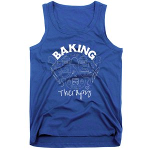 Baking Is My Therapy Apron Gloves Scoop Cup Cake Bakeaholic Cool Gift Tank Top