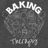 Baking Is My Therapy Apron Gloves Scoop Cup Cake Bakeaholic Cool Gift Vector Backpack