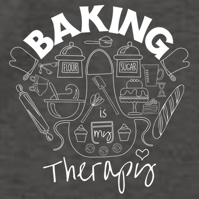 Baking Is My Therapy Apron Gloves Scoop Cup Cake Bakeaholic Cool Gift Vector Backpack