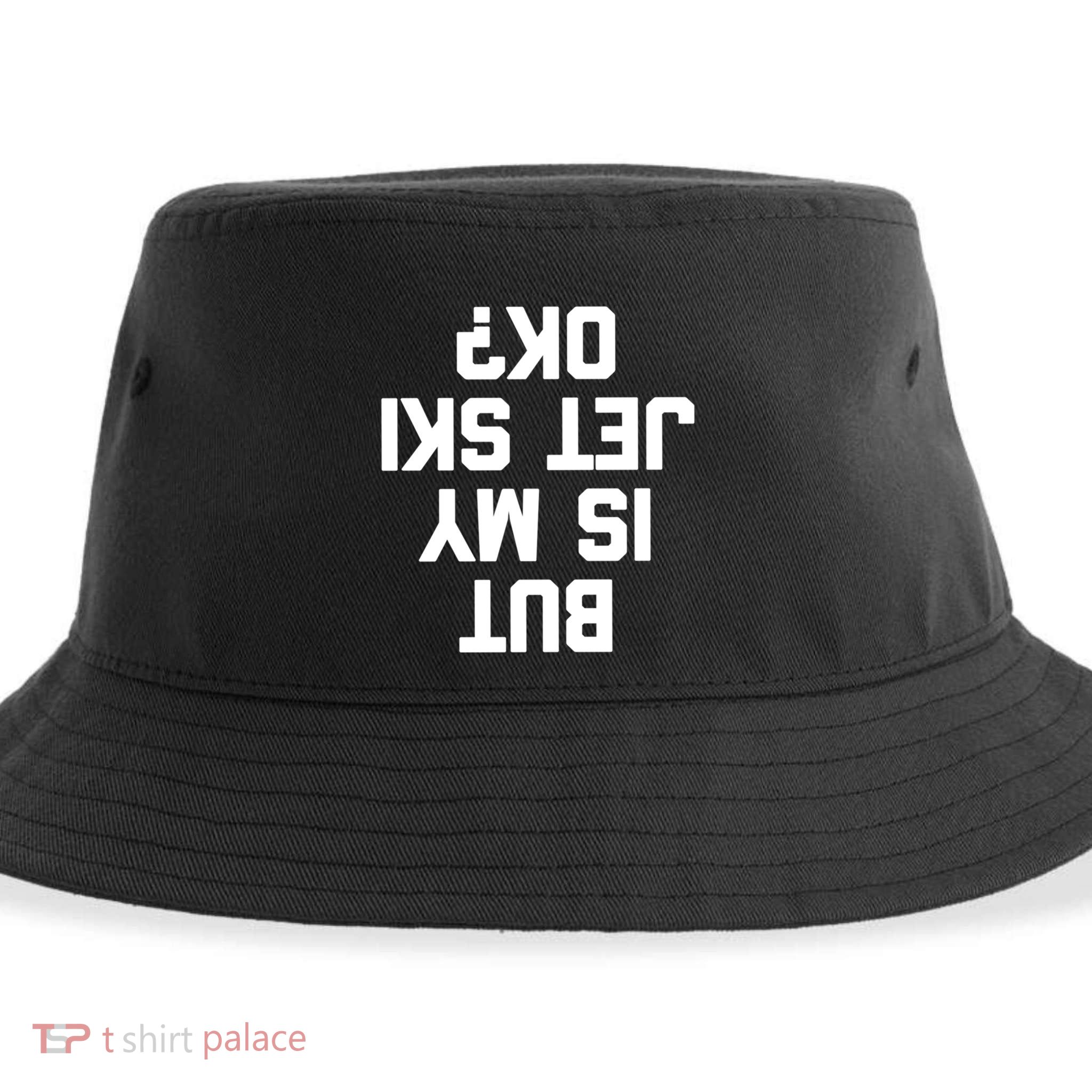 But Is My Jet Ski Ok? Funny Jet Ski Owner Cool Jet Ski Meaningful Gift Sustainable Bucket Hat