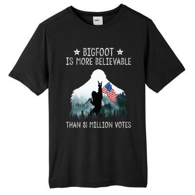 Bigfoot Is More Believable Than 81 Million Votes USA Flag Tall Fusion ChromaSoft Performance T-Shirt