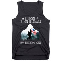 Bigfoot Is More Believable Than 81 Million Votes USA Flag Tank Top