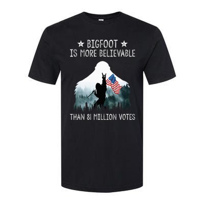 Bigfoot Is More Believable Than 81 Million Votes USA Flag Softstyle CVC T-Shirt