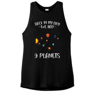 Back In My Day We Had 9 Planets Solar System Astronomy Ladies PosiCharge Tri-Blend Wicking Tank