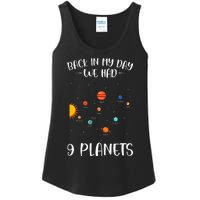 Back In My Day We Had 9 Planets Solar System Astronomy Ladies Essential Tank