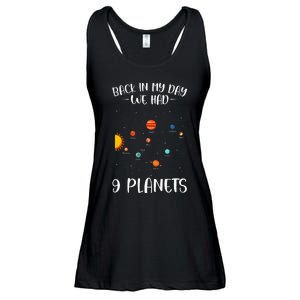 Back In My Day We Had 9 Planets Solar System Astronomy Ladies Essential Flowy Tank