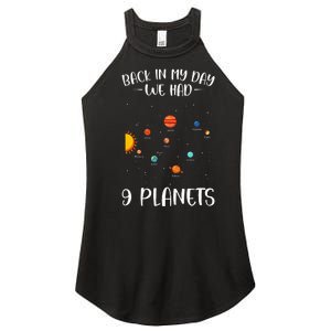 Back In My Day We Had 9 Planets Solar System Astronomy Women's Perfect Tri Rocker Tank