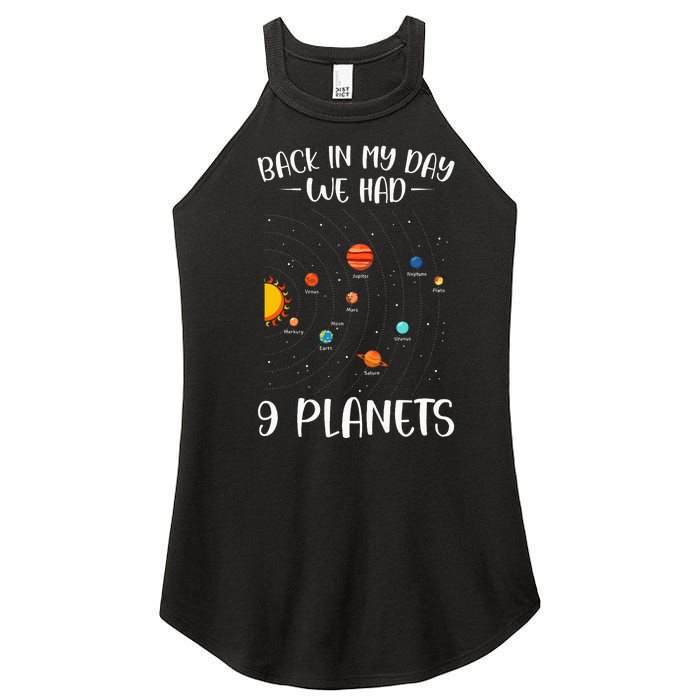 Back In My Day We Had 9 Planets Solar System Astronomy Women's Perfect Tri Rocker Tank