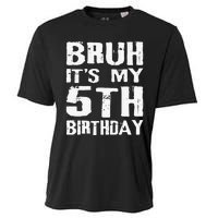 Bruh ItS My 5th Birthday 5 Year Old Boy Cooling Performance Crew T-Shirt