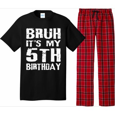 Bruh ItS My 5th Birthday 5 Year Old Boy Pajama Set