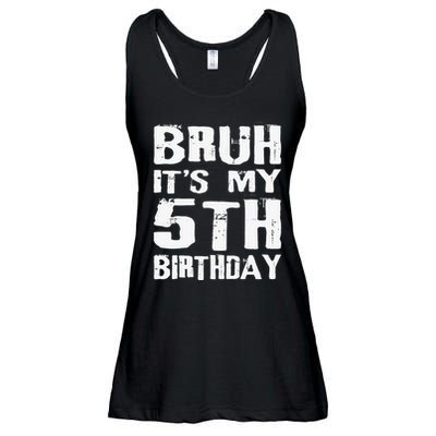 Bruh ItS My 5th Birthday 5 Year Old Boy Ladies Essential Flowy Tank