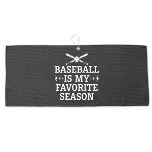 Baseball Is My Favorite Season Great Gift Baseball Lover And Players Gift Large Microfiber Waffle Golf Towel