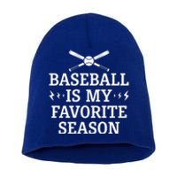 Baseball Is My Favorite Season Great Gift Baseball Lover And Players Gift Short Acrylic Beanie