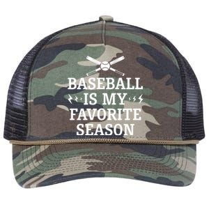 Baseball Is My Favorite Season Great Gift Baseball Lover And Players Gift Retro Rope Trucker Hat Cap