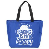 Baking Is My Therapy Baker Cool Gift Zip Tote Bag