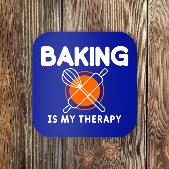 Baking Is My Therapy Bake Baker Cool Gift Coaster