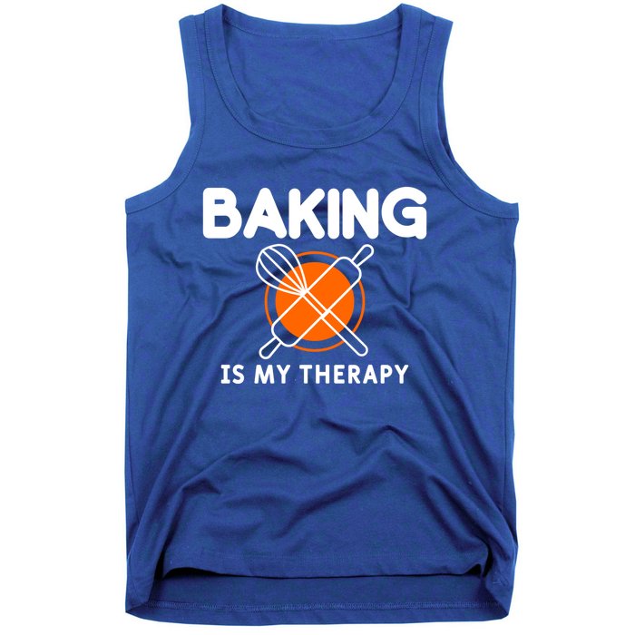 Baking Is My Therapy Bake Baker Cool Gift Tank Top