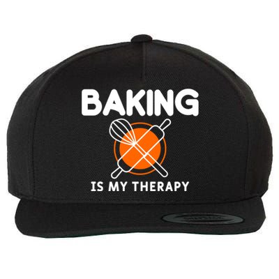 Baking Is My Therapy Bake Baker Gift Wool Snapback Cap