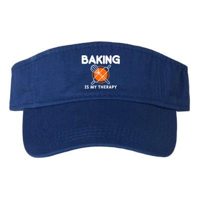 Baking Is My Therapy Bake Baker Gift Valucap Bio-Washed Visor