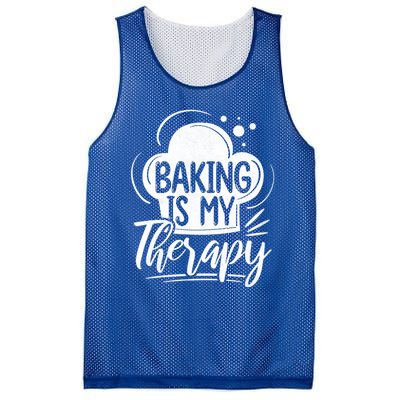 Baking Is My Therapy Baker Gift Mesh Reversible Basketball Jersey Tank