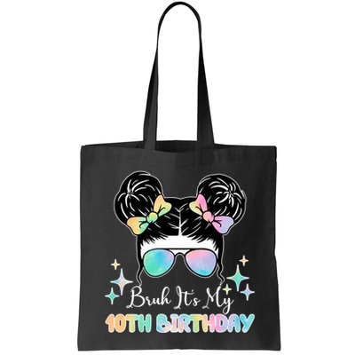 Bruh Its My 10th Birthday Colorful Hair Bun Bag