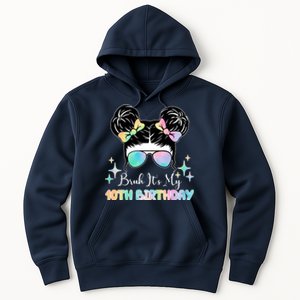 Bruh Its My 10th Birthday Colorful Hair Bun Hoodie