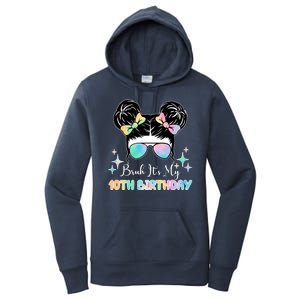 Bruh Its My 10th Birthday Colorful Hair Bun Women's Pullover Hoodie