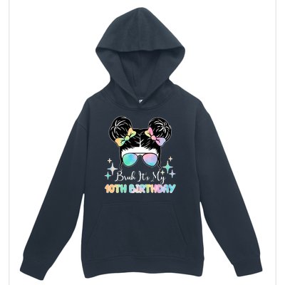 Bruh Its My 10th Birthday Colorful Hair Bun Urban Pullover Hoodie