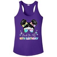 Bruh Its My 10th Birthday Colorful Hair Bun Ladies PosiCharge Competitor Racerback Tank