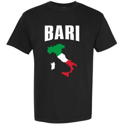 Bari Italy Map T Italian Flag Gift Jersey Garment-Dyed Heavyweight T-Shirt