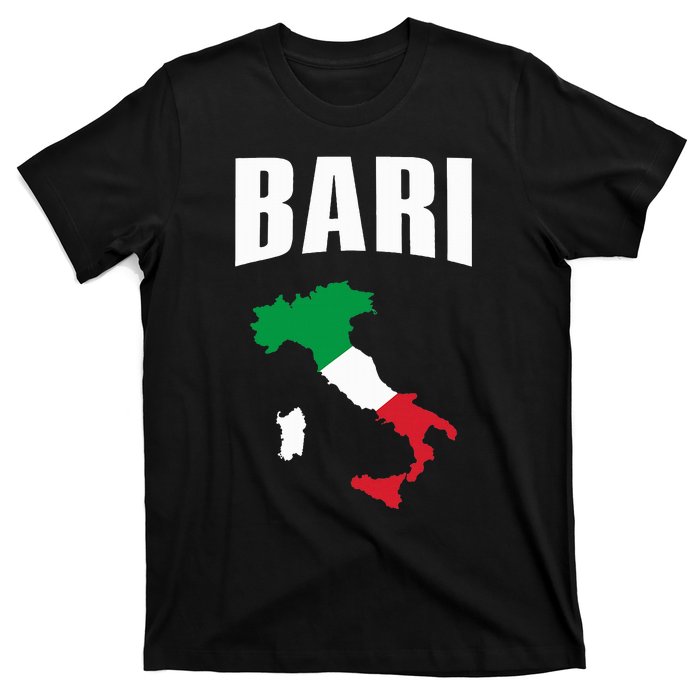 Bari Italy Map T Italian Flag Gift Jersey T-Shirt