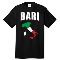 Bari Italy Map T Italian Flag Gift Jersey Tall T-Shirt