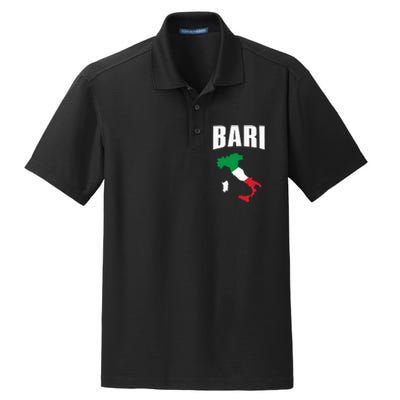 Bari Italy Map T Italian Flag Gift Jersey Dry Zone Grid Polo