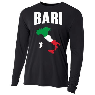 Bari Italy Map T Italian Flag Gift Jersey Cooling Performance Long Sleeve Crew