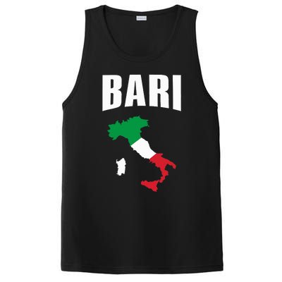 Bari Italy Map T Italian Flag Gift Jersey PosiCharge Competitor Tank