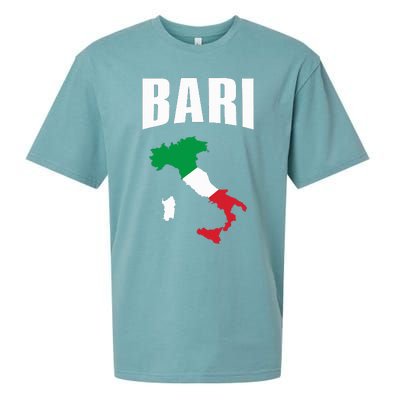 Bari Italy Map T Italian Flag Gift Jersey Sueded Cloud Jersey T-Shirt