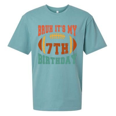 Bruh ItS My 7th Birthday Football 7 Years Old Birthday Sueded Cloud Jersey T-Shirt