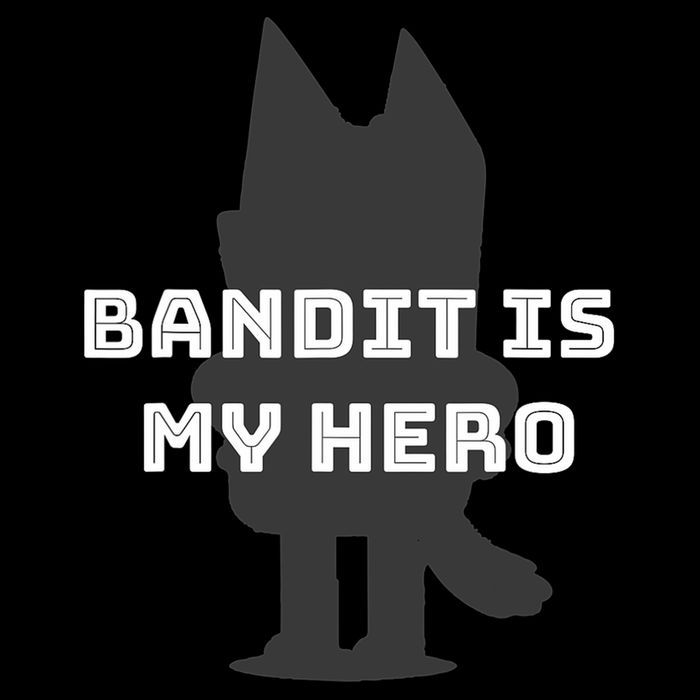 Bandit Is My Hero Funny Show Dad Blue Heeler Dog Flexfit Unipanel Trucker Cap