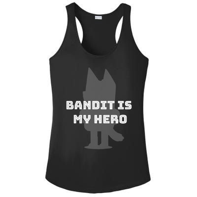 Bandit Is My Hero Funny Show Dad Blue Heeler Dog Ladies PosiCharge Competitor Racerback Tank