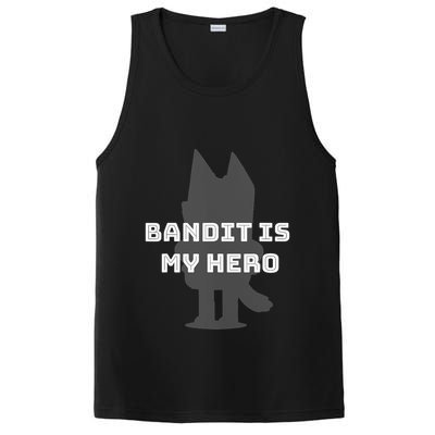 Bandit Is My Hero Funny Show Dad Blue Heeler Dog PosiCharge Competitor Tank